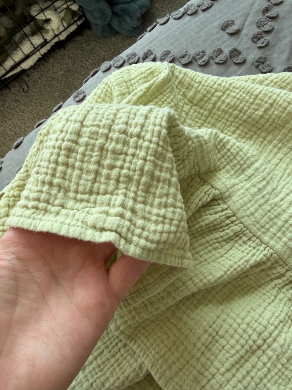 Shop Neighbor Light Green Ruffle Top - Picture 4 of 4